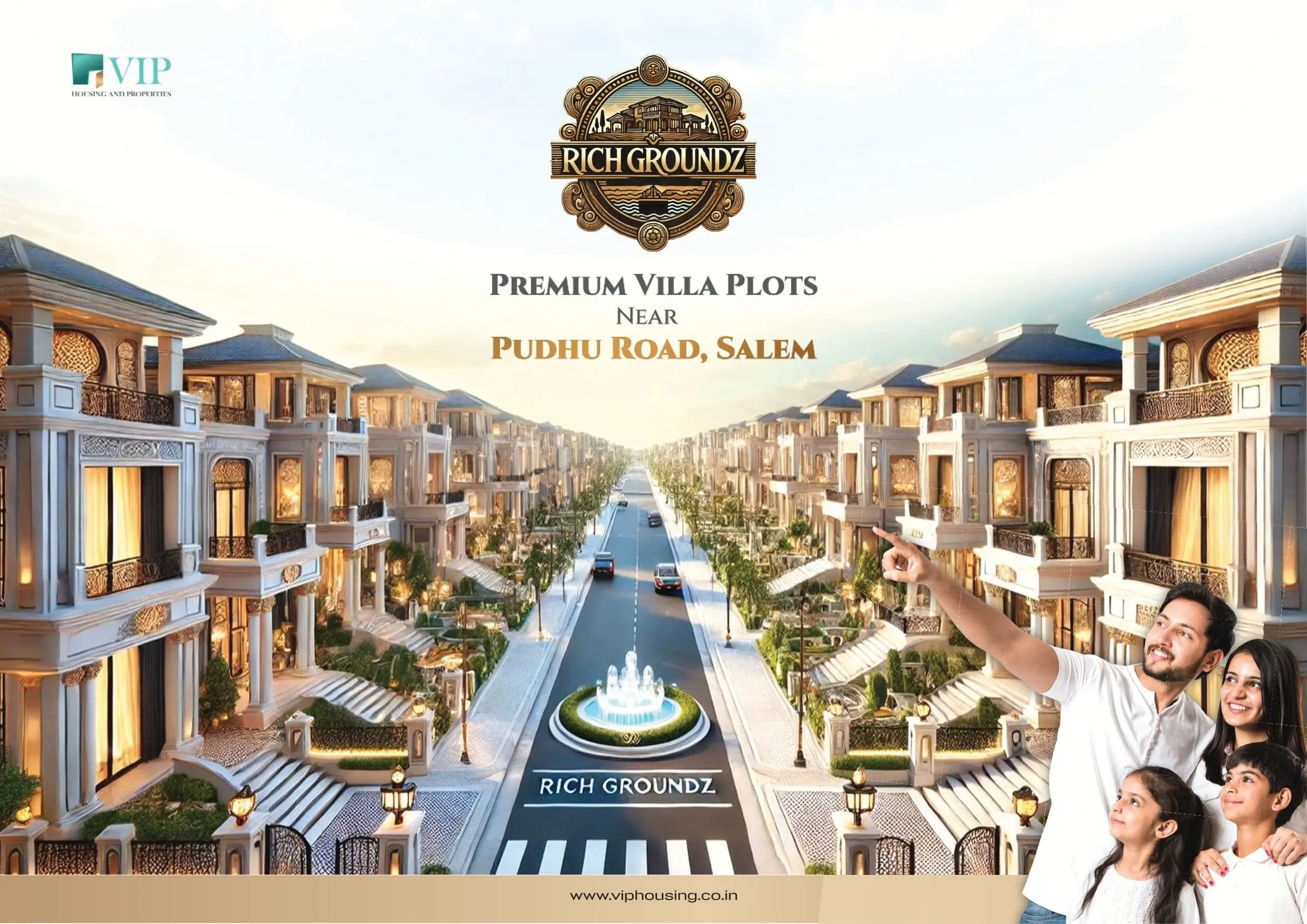 Rich Groundz Salem DTCP Approved Premium Villa Plots near Pudhu Road Salem gated community residential plots for sale